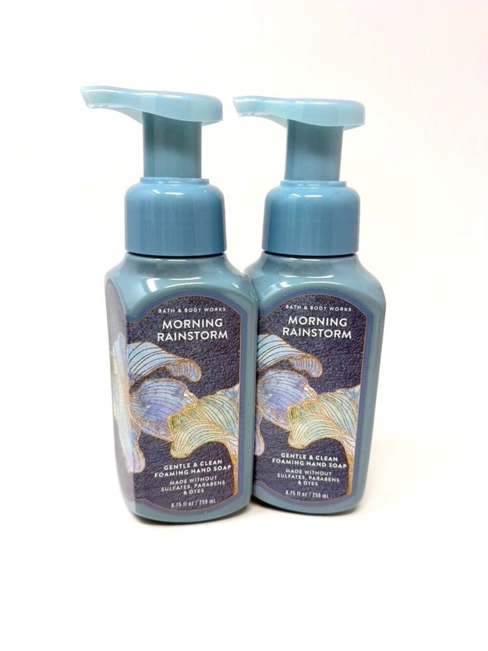 Bath & Body Works 2 Morning Rainstorm Foaming Hand Soap 8.75 Fl Oz Gentle